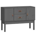 Buffet Gris 110x40x78 cm Bois massif de pin