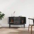 Buffet Gris 110x40x78 cm Bois massif de pin