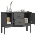 Buffet Gris 110x40x78 cm Bois massif de pin