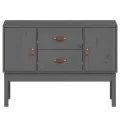Buffet Gris 110x40x78 cm Bois massif de pin