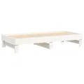 Lit coulissant Blanc 2x(90x190) cm Bois de pin massif
