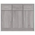 Buffet sonoma gris 91x28x75 cm bois d'ingénierie