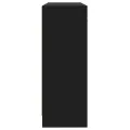 Buffet noir 91x28x75 cm bois d'ingénierie