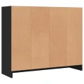 Buffet noir 91x28x75 cm bois d'ingénierie
