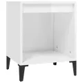 Tables de chevet 2 pcs Blanc brillant 40x35x50 cm