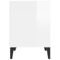 Tables de chevet 2 pcs Blanc brillant 40x35x50 cm