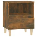 Tables de chevet 2 pcs Chêne fumé 40x35x50 cm