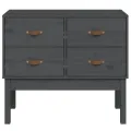 Armoire console Gris 90x40x78 cm Bois de pin solide