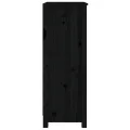 Bibliothèque Noir 50x35x97 cm Bois de pin massif