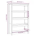 Bibliothèque Gris 80x35x126 cm Bois de pin massif