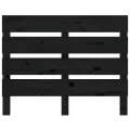 Tête de lit Noir 100x3x80 cm Bois massif de pin