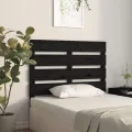 Tête de lit Noir 100x3x80 cm Bois massif de pin