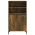 Buffet haut Chêne fumé 60x36x110 cm Bois d'ingénierie