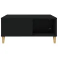 Table basse noir 80x80x36,5 cm bois d'ingénierie