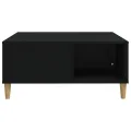 Table basse noir 80x80x36,5 cm bois d'ingénierie