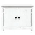 Table basse Blanc 71x49x55 cm Bois massif de pin