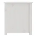 Table basse Blanc 71x49x55 cm Bois massif de pin