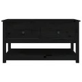 Table basse Noir 102x49x55 cm Bois massif de pin
