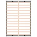 Cadre de lit Noir 200x200 cm Bois massif
