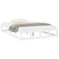Cadre de lit Blanc 200x200 cm Bois massif