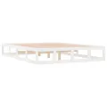 Cadre de lit Blanc 200x200 cm Bois massif