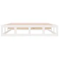 Cadre de lit Blanc 200x200 cm Bois massif