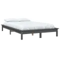 Cadre de lit Gris 120x200 cm Bois de pin massif