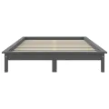 Cadre de lit Gris 120x200 cm Bois de pin massif