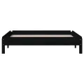 Lit empilable Noir 80x200 cm Bois de pin massif