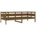 Lit de jour marron miel bois de pin massif 80x200 cm