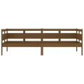 Lit de jour marron miel bois de pin massif 80x200 cm