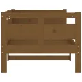 Lit de jour marron miel bois de pin massif 80x200 cm