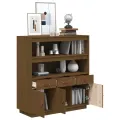 Buffet haut Marron miel 100x40x108,5 cm Bois massif de pin