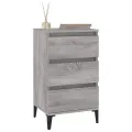 Table de chevet sonoma gris 40x35x70 cm bois d'ingénierie