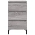 Table de chevet sonoma gris 40x35x70 cm bois d'ingénierie