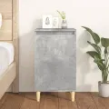 Table de chevet gris béton 40x35x70 cm bois d'ingénierie