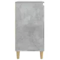Table de chevet gris béton 40x35x70 cm bois d'ingénierie