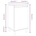 Table de chevet gris béton 40x35x70 cm bois d'ingénierie