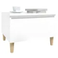 Tables d'appoint 2pcs Blanc brillant 50x46x35cm Bois ingénierie