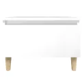 Tables d'appoint 2pcs Blanc brillant 50x46x35cm Bois ingénierie