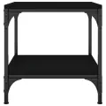 Tables d'appoint 2 pcs Noir 40x40x40 cm Bois d'ingénierie
