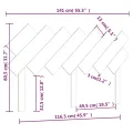 Tête de lit Gris 141x3x80,5 cm Bois massif de pin