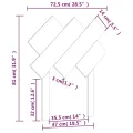Tête de lit Marron miel 72,5x3x81 cm Bois massif de pin