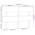 Tête de lit Marron miel 138x3x81 cm Bois massif de pin