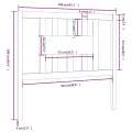 Tête de lit Marron miel 106x4x100 cm Bois massif de pin