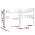 Tête de lit Marron miel 185,5x4x100 cm Bois massif de pin