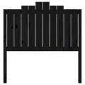 Tête de lit Noir 106x4x110 cm Bois massif de pin