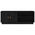 Meuble TV Noir 105x34x40 cm Bois de pin massif