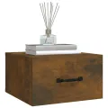 Tables de chevet murales 2 pcs Chêne fumé 35x35x20 cm
