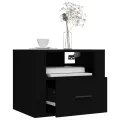 Tables de chevet murales 2 pcs Noir 50x36x40 cm